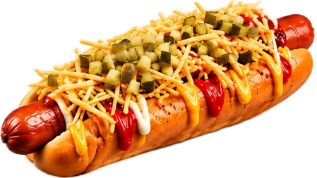 Hot dog con 2 toppings en Doggy Doggy Madrid