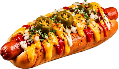 Hot dog con 3 toppings en Doggy Doggy Madrid