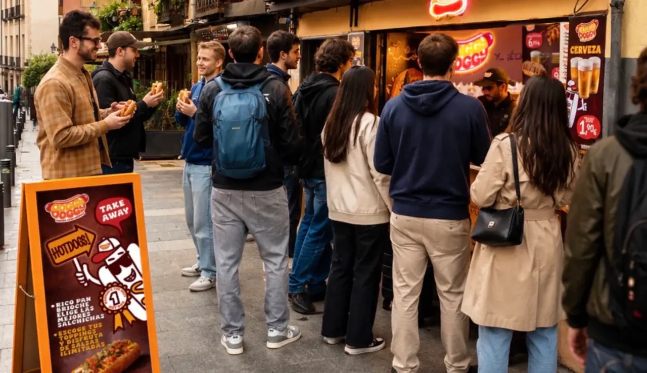 Street food doggy doggy hot dogs